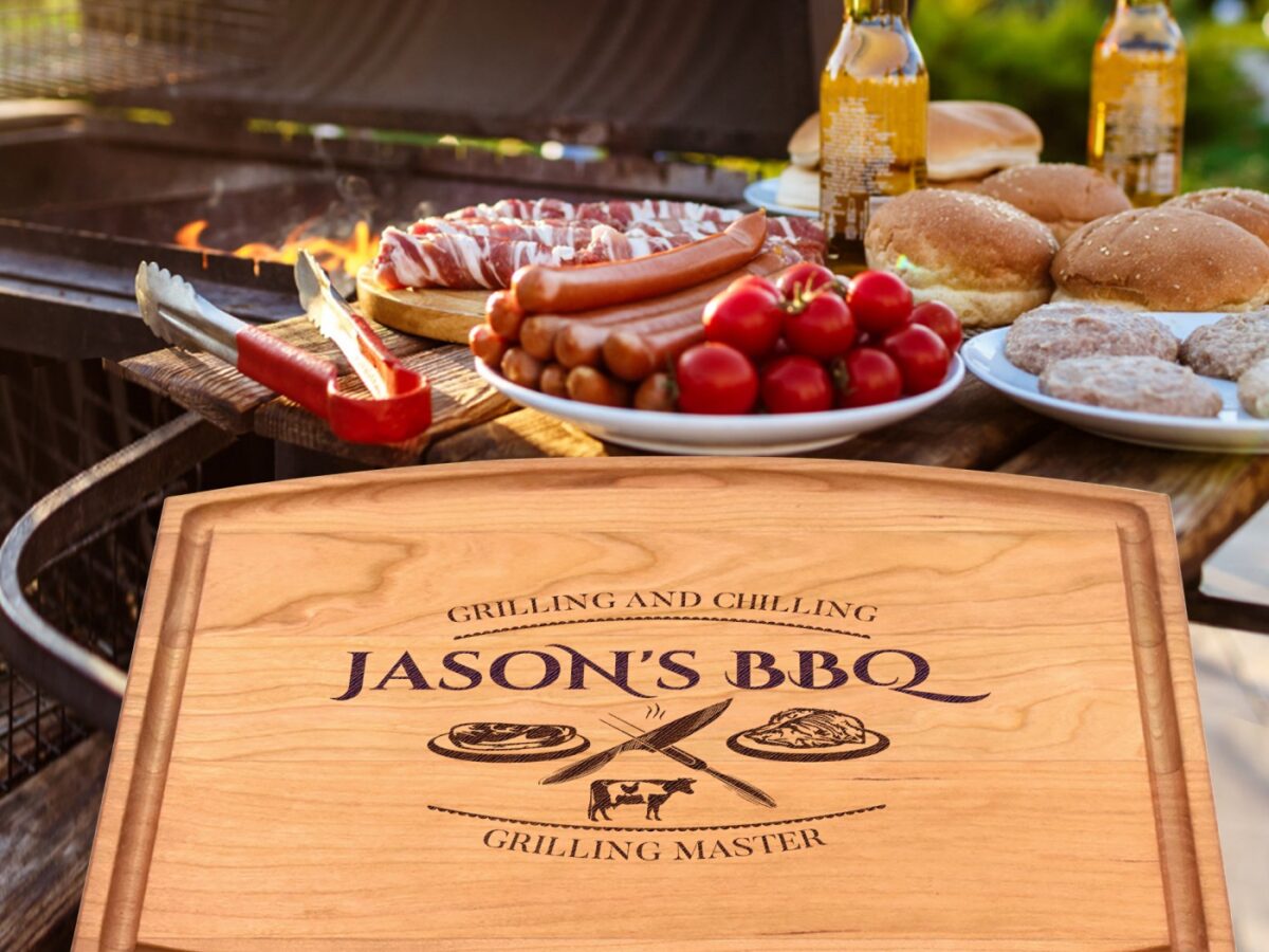 BBQ Gifts, Personalized Grilling Platter, Grill Master, Grill