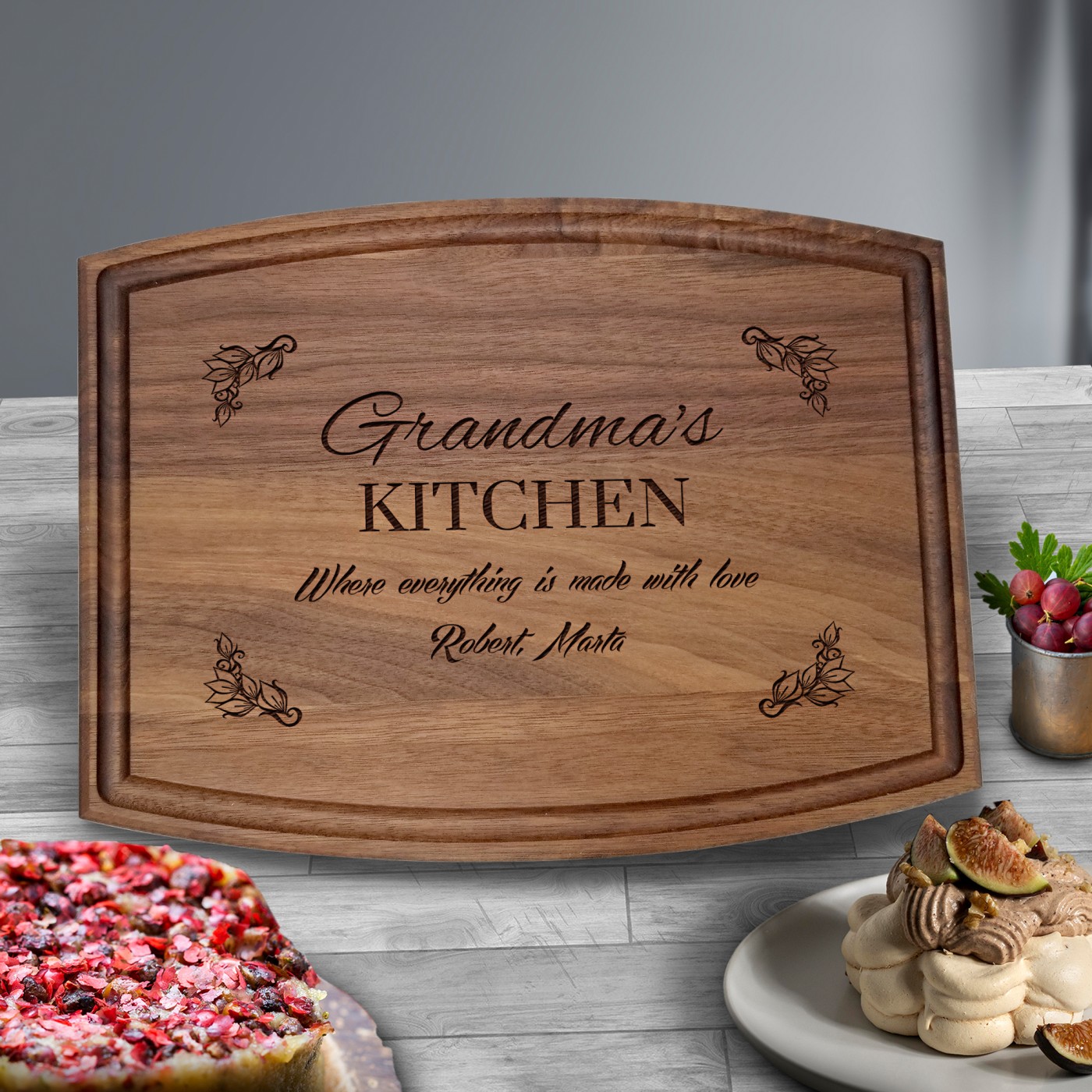 Moms Kitchen Cute Cutting Board Gift For Mom, Mom's Kitchen Decor
