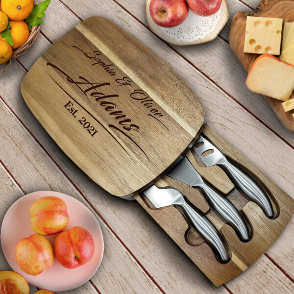 Custom Engraved Cheese Slicer Board - Kitchen Gift