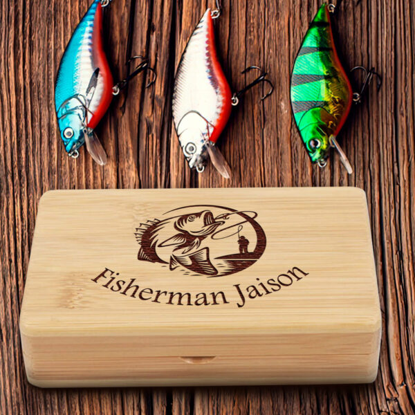 Tackle Box With Wooden Fishing Lures
