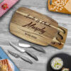 Aspera Design Store's Wooden Box for Gifting with Custom Laser Engraving, Smirly Cheese Board and Kitchen Tools