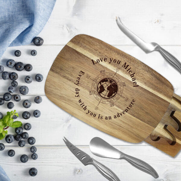 Traditional Wedding Gifts, Personalized Monogrammed Charcuterie Board - Aspera Design