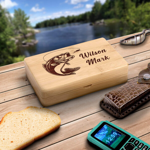 Engraved Fishing Memory Box  Personalized Tackle Box Gift