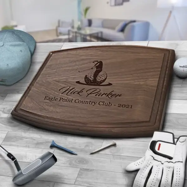 Golf Father's Personalized Retirement and Birthday Gift Ideas, Unique Cutting Boards for Men - Aspera Design Store's