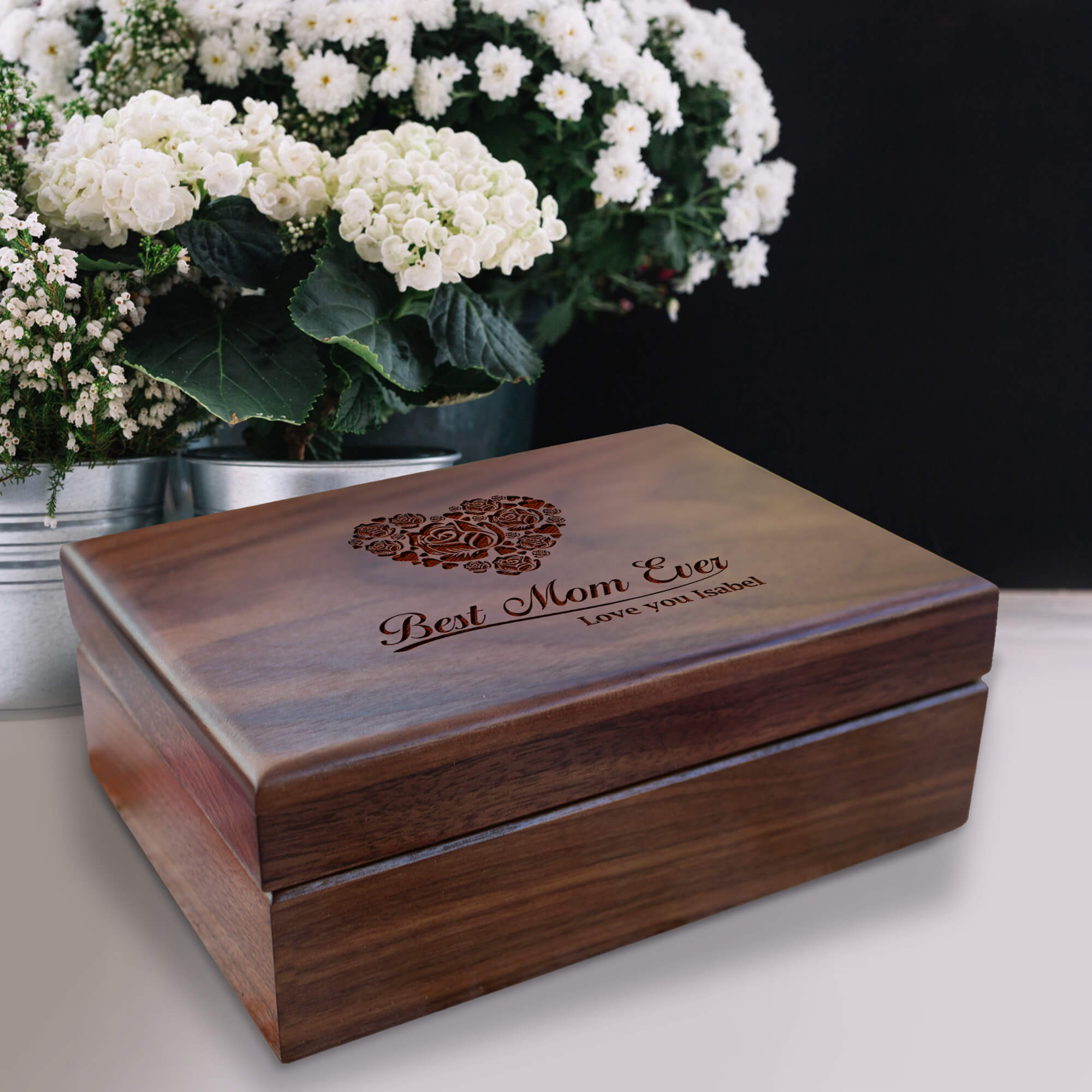 Love to Mom Personalized Wood Keepsake, Mother's Day Gifts, Gifts