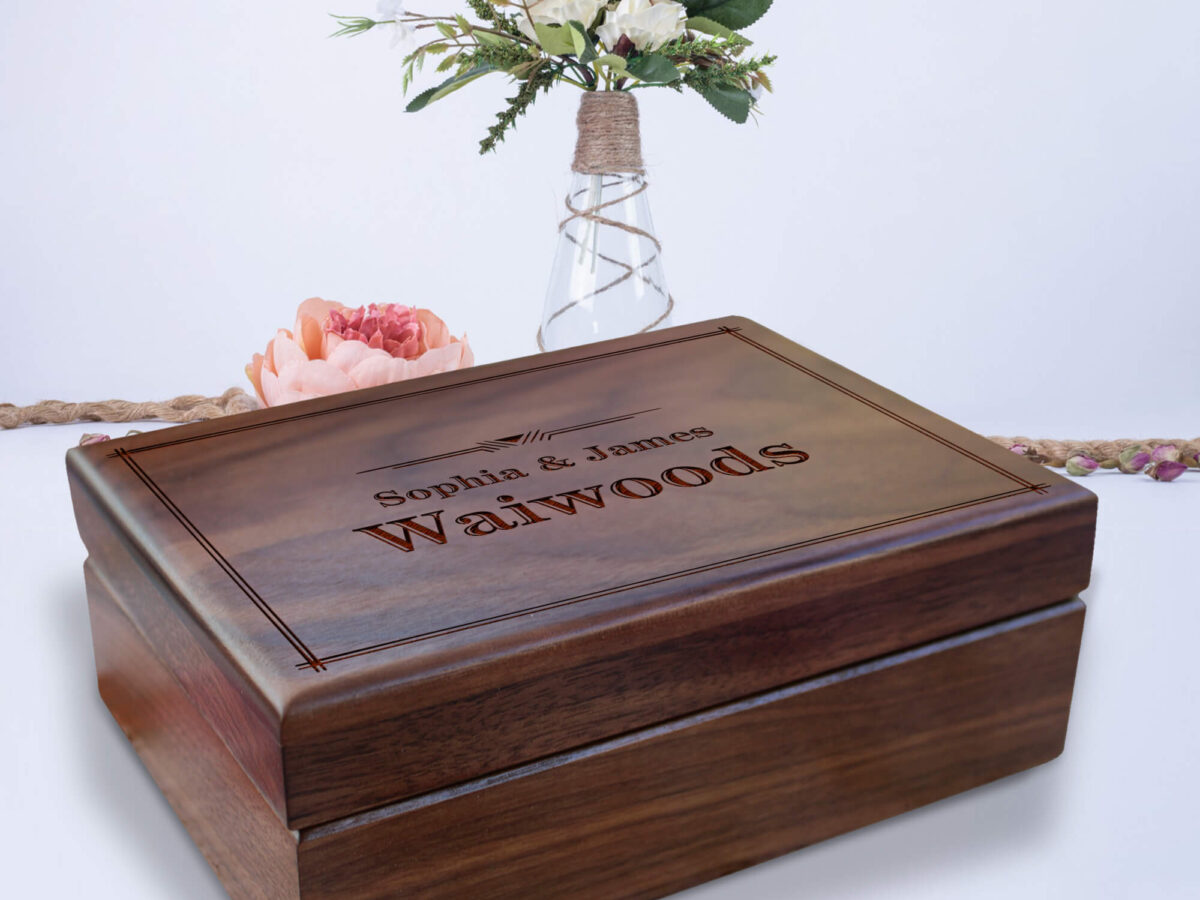 Keepsake Box for Couples: Wood Box for Special Occasions