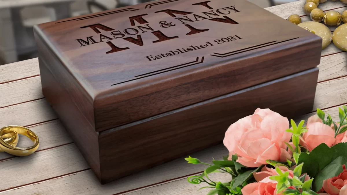 Personalized Walnut Gift Box, Luxury Mens Jewelry Box