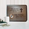 Celebrate their First Communion with a personalized gift on a rustic wooden board