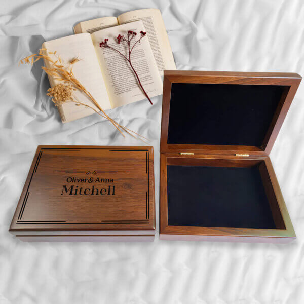 Keepsake box for couples: designed for couples to store their cherished memories.