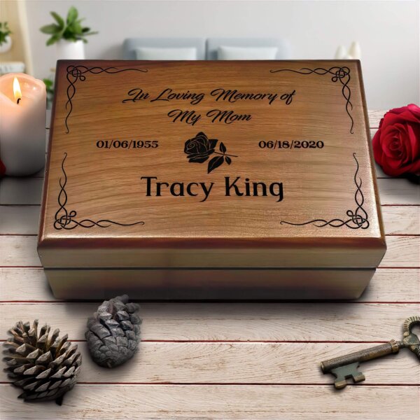 Best Gift Boxes for Mom: A beautiful memorial box for Mom with a personalized touch.