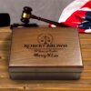 Wooden Memory Box - Custom Keepsake for Law Professionals & Attorney Retirement Gifts