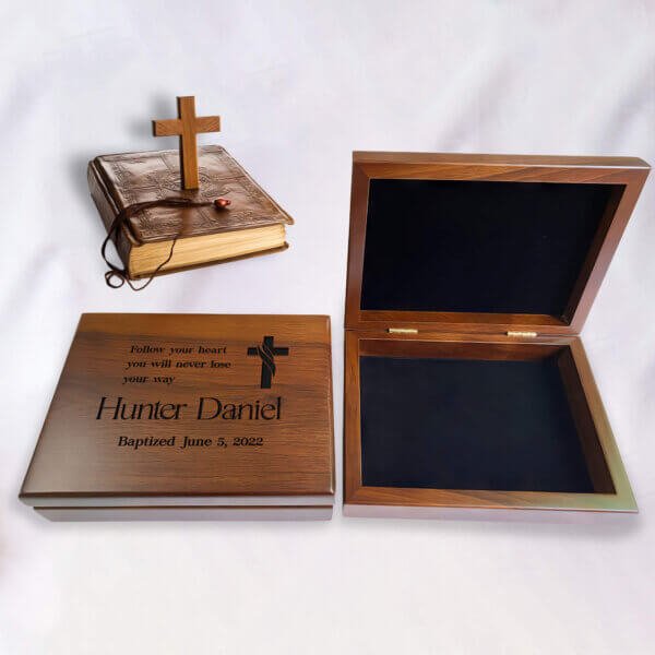 Confirmation Memory Boxes: Confirmation Baptism Keepsake Box and Baptism Gift