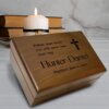 Personalized wooden box, ideal for First Communion present.