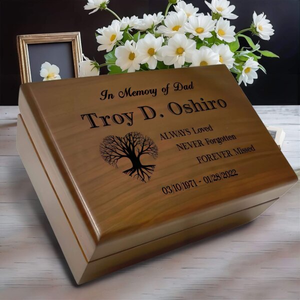 Handmade Keepsake Box: Memorial Gift in Memory of Dad - Aspera Design