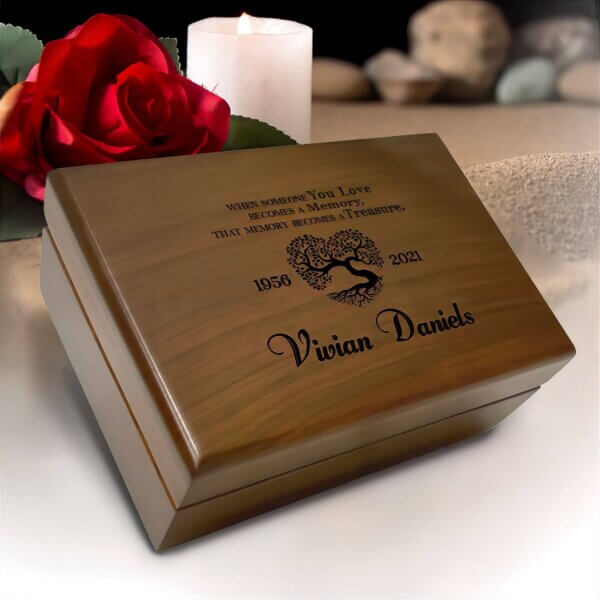 A heartfelt memorial gift box named Forever in Our Hearts symbolizes enduring love and remembrance for lost loved ones.