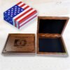 Engraved US Air Force Walnut Keepsake Box: A beautifully crafted wooden box with intricate engravings, honoring the US Air Force.