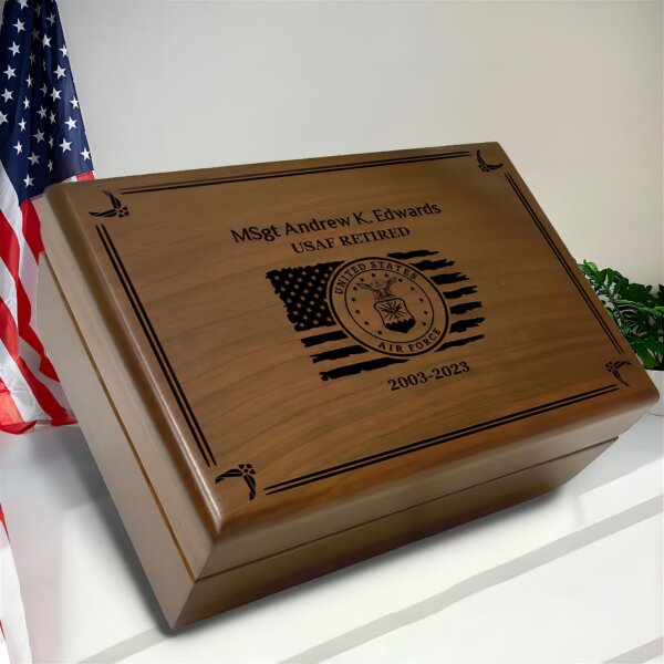 Customized US Air Force commissioned gift with unique engraving