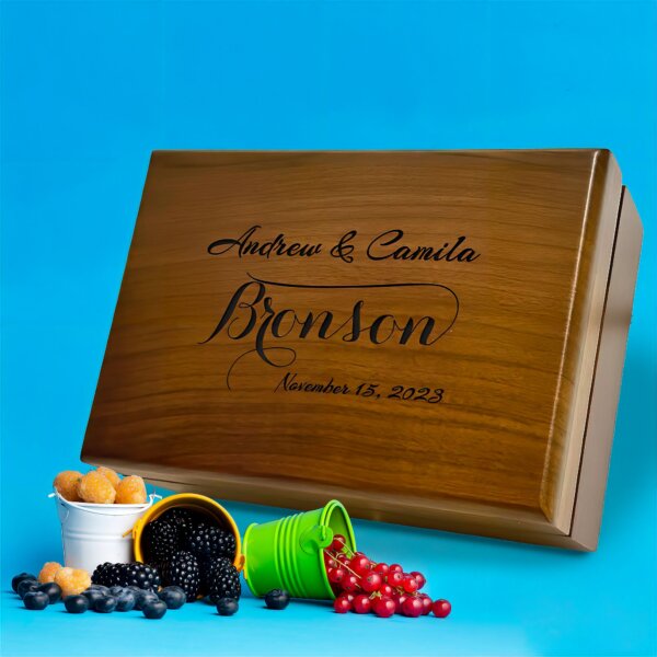 Elegant Wooden Wedding Card Box: Gift for the Bride and Groom - Aspera Design